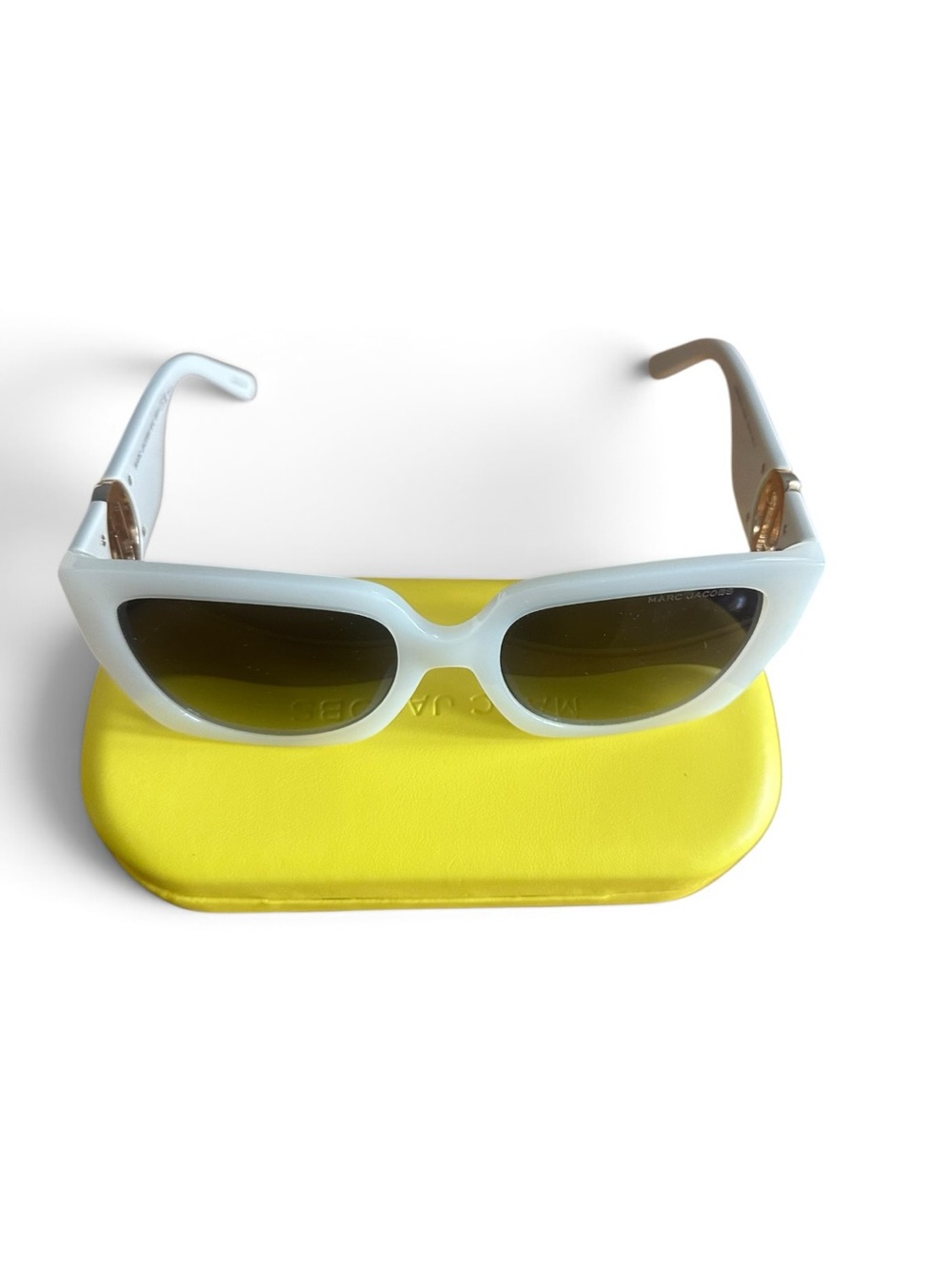 Marc Jacobs MARC 687/S White Geometric Sunglasses w/ Case SZJ/9O - Picture 8 of 9